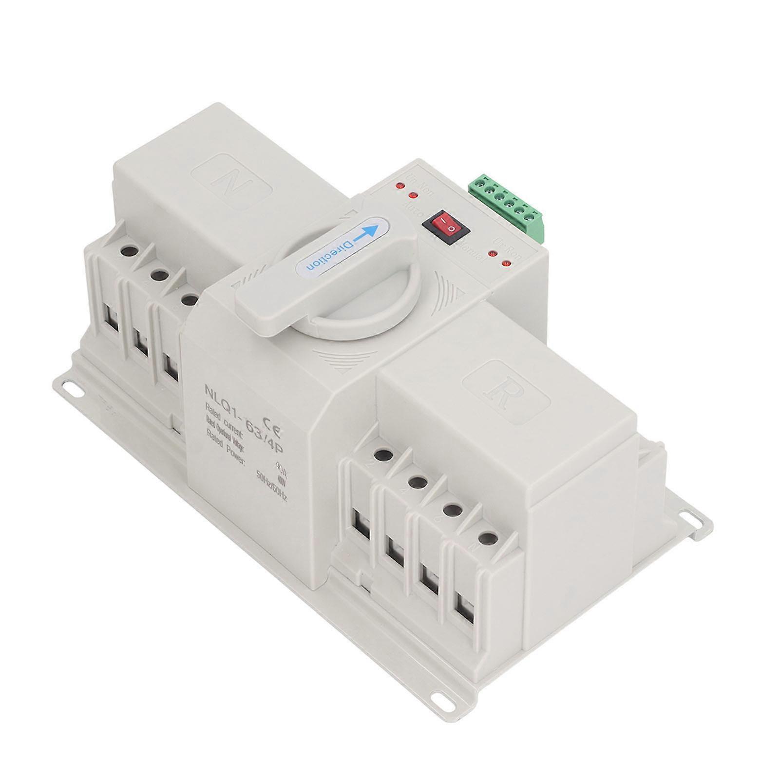 400V Dual Power Automatic Transfer Switch Mini 4P ATS CB Micro Power Transfer Switch for Household Shopping Mall 40A