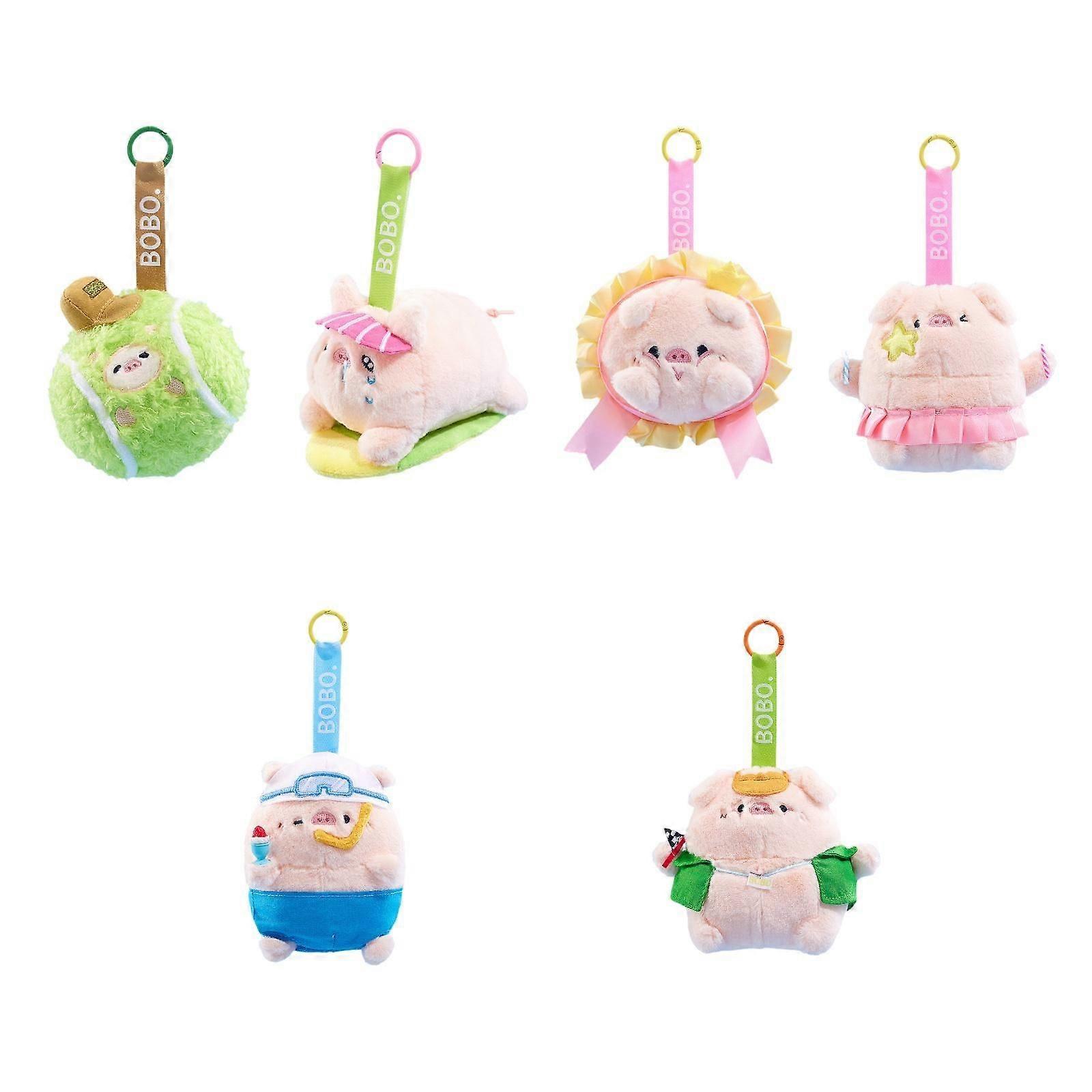 6st docka nyckelring hängen gåva samlarleksaker för pojkar flickor barn vuxna