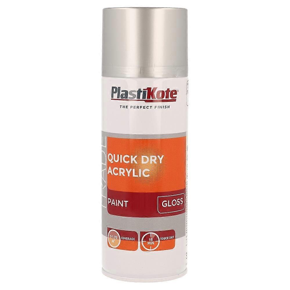 Quick Dry Acrylic Gloss Silver 400ml Smooth Gloss Finish for DIY Projects