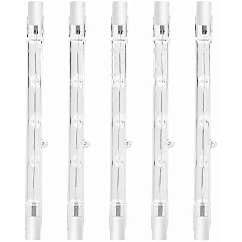 Ampoule halogène 100W R7s à intensité variable, projecteur blanc chaud (5 pièces)