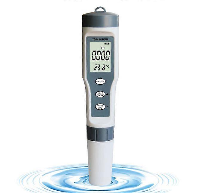 Digital pH Meter with ATC pH Tester, 3 in 1 pH TDS Temperature 0.01 Resolution High Accuracy Pen Tester, Water Quality Tester for Water, Wine, Spa and