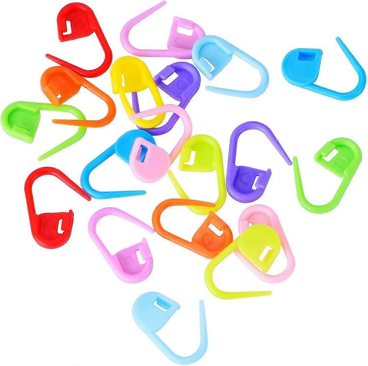 100pcs Interlocking Pin Markers for Knitting Crochet Sewing Stitches - Assorted Colors