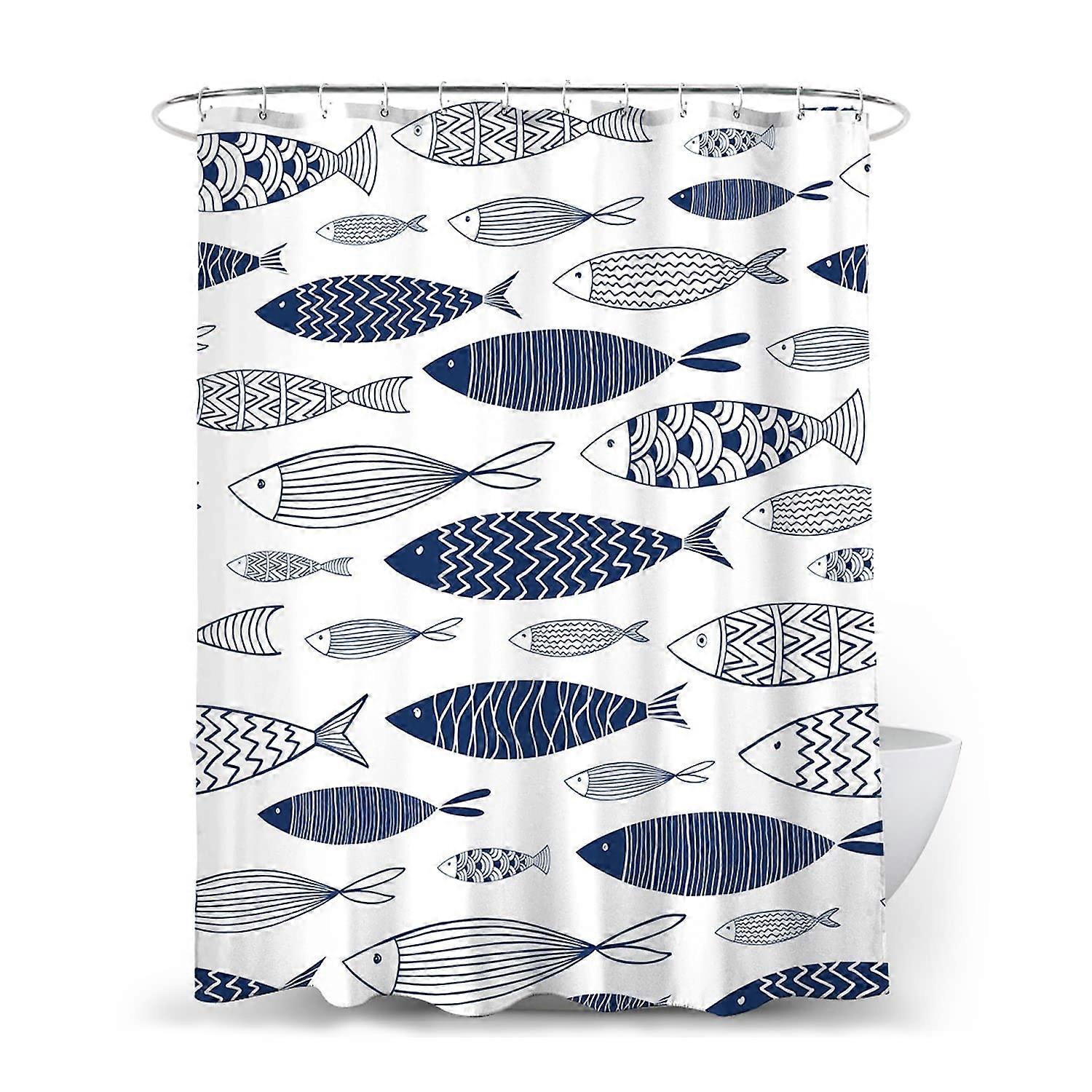 Machine Washable Shower Curtain for Bathrooms H72in X W72in