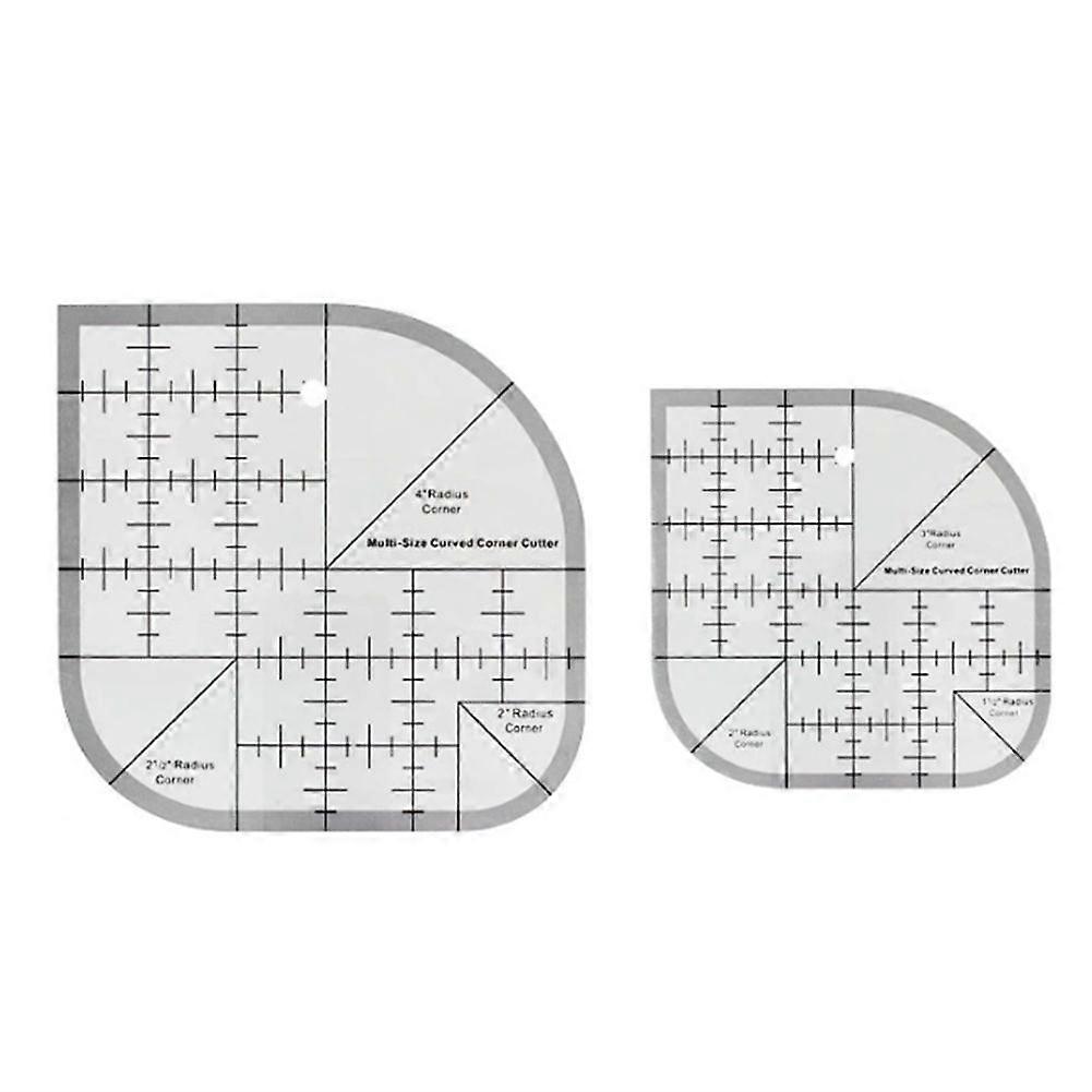 Non Slip Curved Corner Cutter Ruler DIY Crafts Patchworks Sewing Template Quilting Accessories Multifunctional Ruler