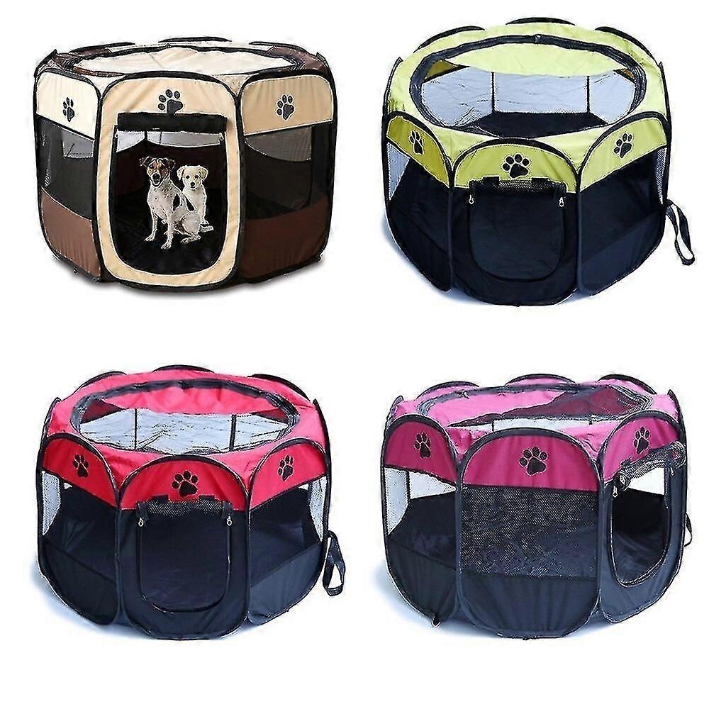 Tenda pieghevole portatile per animali domestici, cuccia per cani, gabbia per gatti, recinto per cuccioli, recinzione facile da usare.