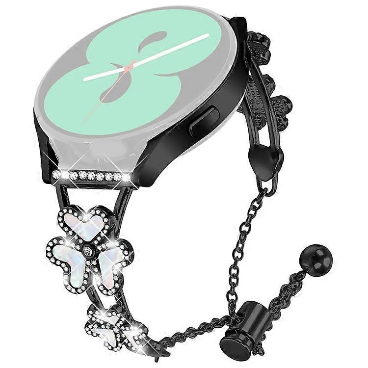Metal Band Heart Clover Decor Compatible For Samsung Galaxy Watch Active Watch Strap Replacement
