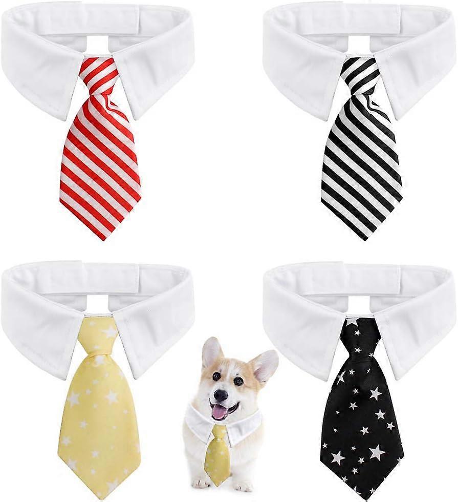 Pet Grooming Accessories, Tuxedo Collar Adjustable Hook And Loop Closure For Most Pets (4 Pieces)