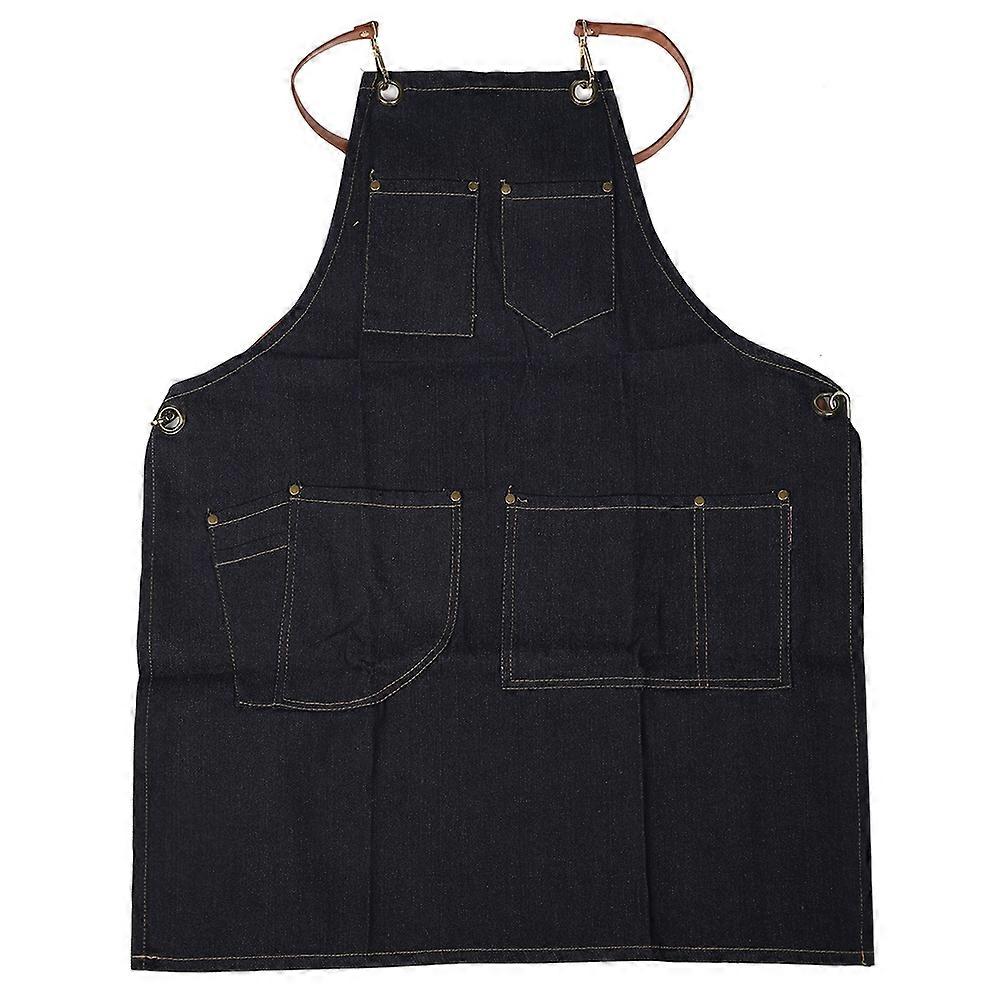 Denim Chef Work Cooking Fashion Cotton Apron with Adjustable Straps