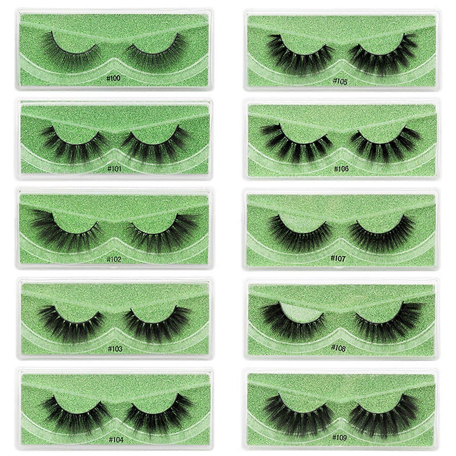 Cosmetic Eyelash 10 Pairs Of Imitation Mink False Eyelashes Thick Eyelashes 3d False Eyelashes