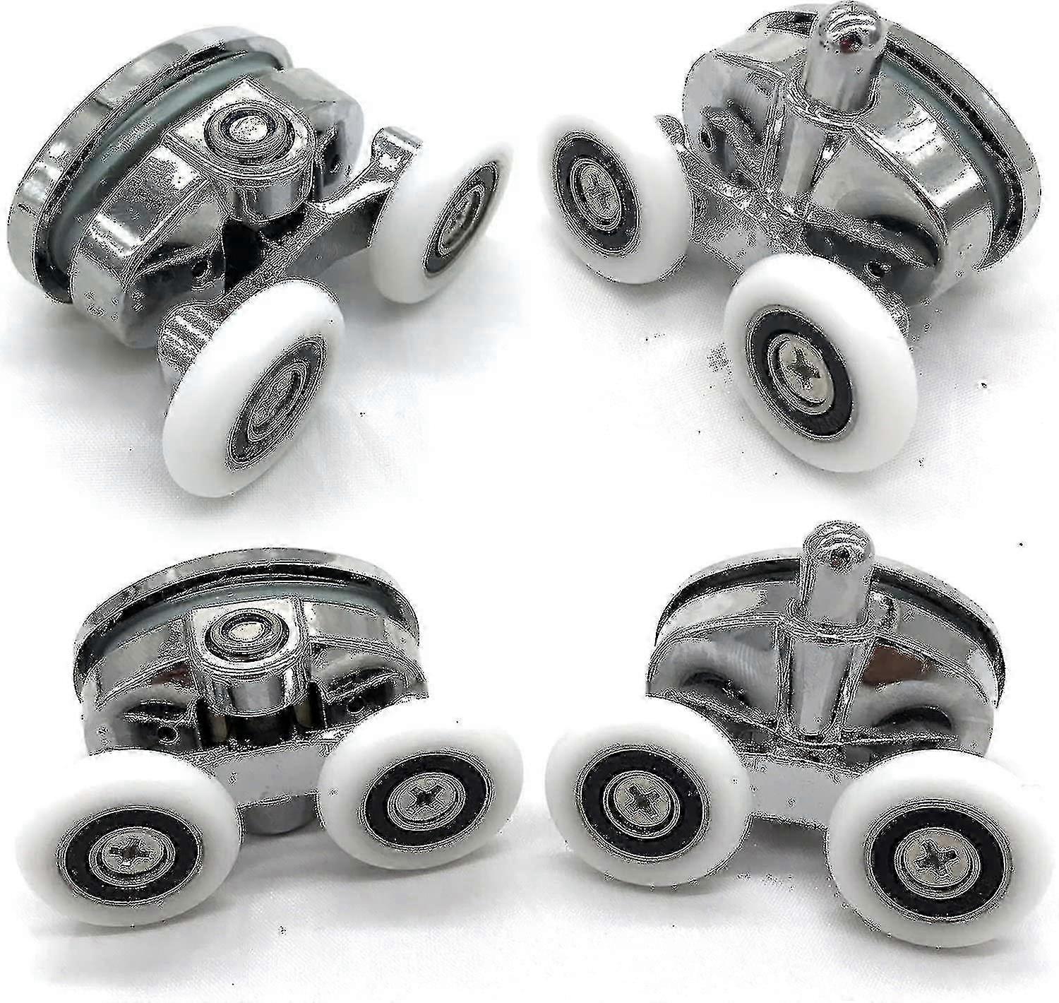 Set Van 4 Ovale Vlinder Dubbele Wiel Douchedeur Rollers