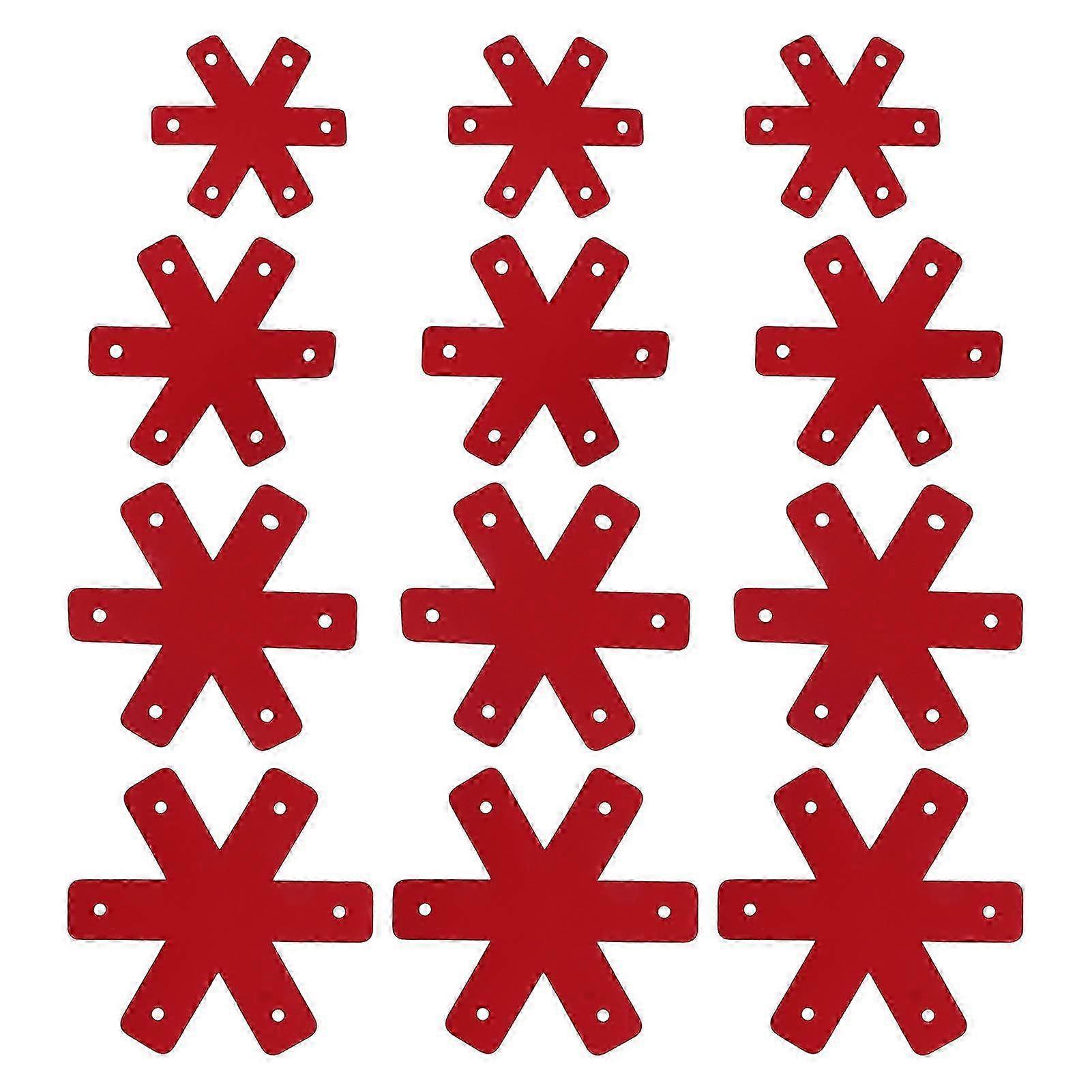 12pcs Pot Pan Protectors Cuttable Reusable Washable Pan Stacking Protectors for Plates Red