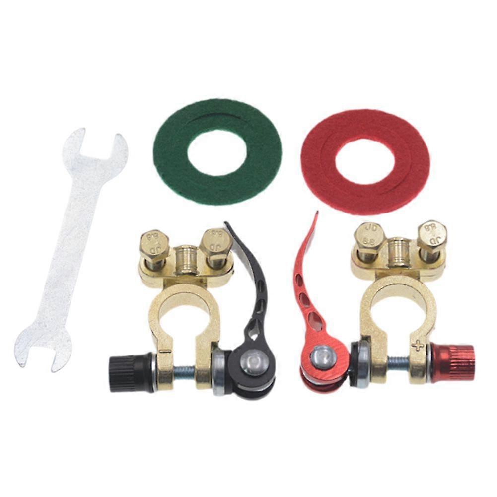2-Pcs Aluminum Alloy Battery Terminal Auto Parts Battery Top Joint Spot Tool