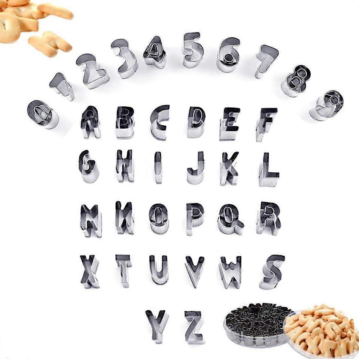 Customize Cookies With Ease, 35PCS Alphabet And Number Cookie Cutter Set, Stainless Steel Deep Cut Design For Smooth Cutting Edge And Precision,