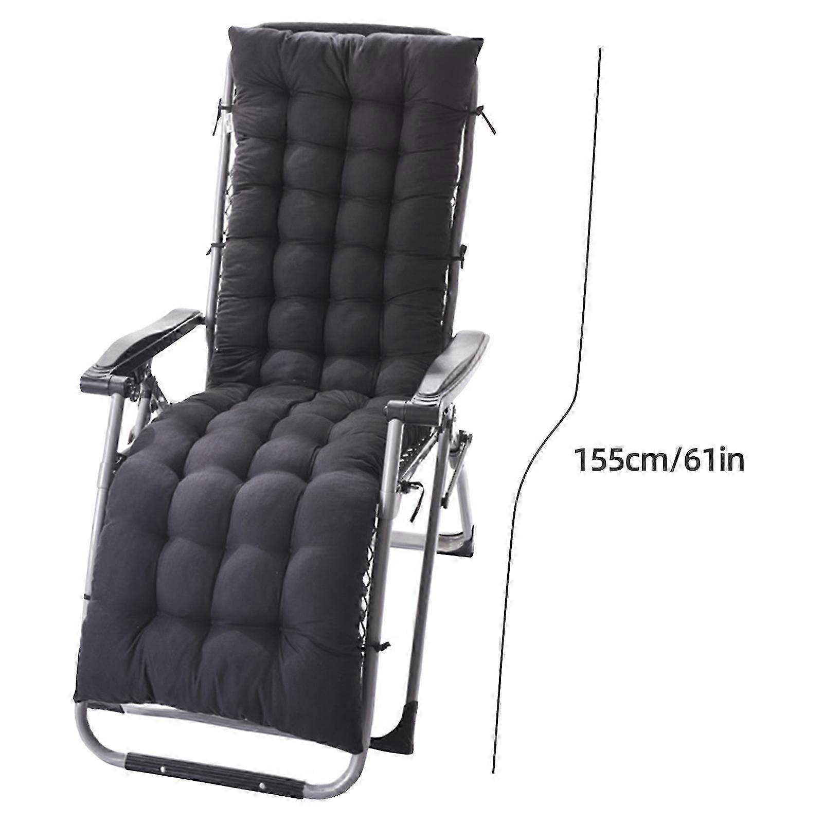Seat Cushion Replacement Cotton Mat 4 Colors Polyester Ties Design 155cm Deck Chair For Lounger