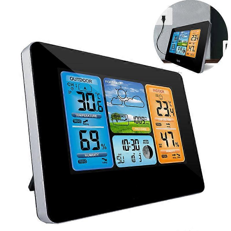 Digital Wireless Weather Station Alarm Clock with Outdoor Wireless Sensor