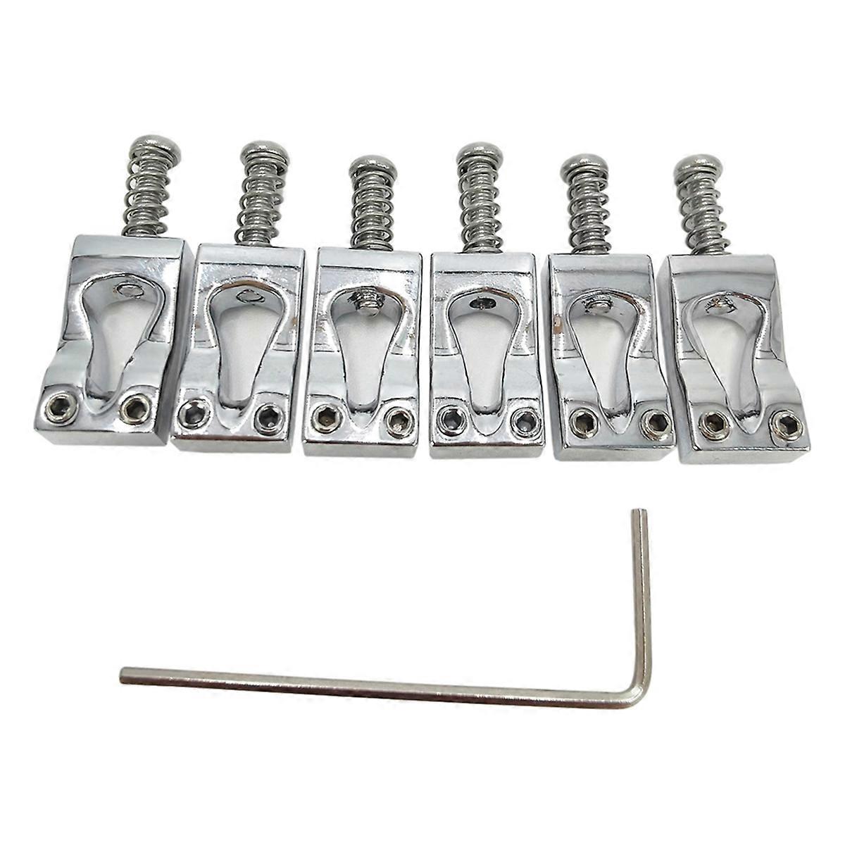 10,8 mm Elgitarr Kalebassstall Mässing Stall Sadel Vibrato Stall Sadel 6-strängad Gitarr Sadel Silver