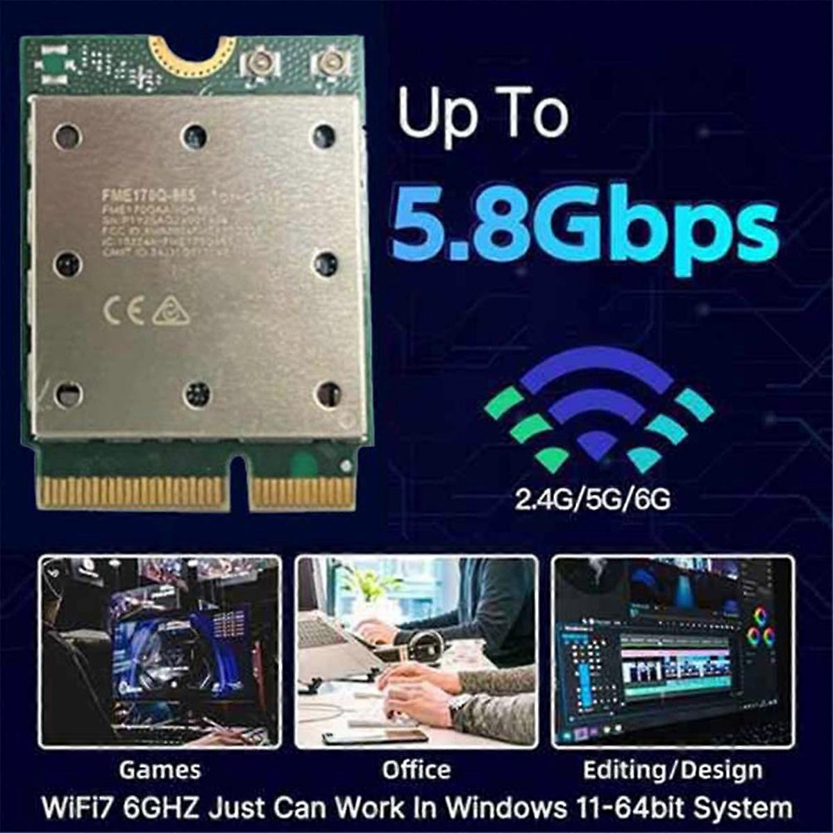 Upgrad Tri Band FME-865 Wireless WiFi Card Bluetooth 5.4 2.4G/5G/6Ghz Wireless Network Adapter with