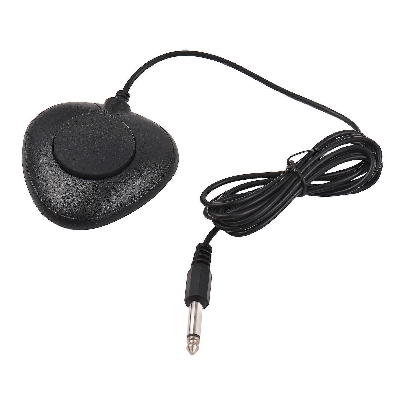 6.35mm Interface Compact Sustain Pedal for Musical Instruments - Anti-slip, Silent, Portable & Foldable