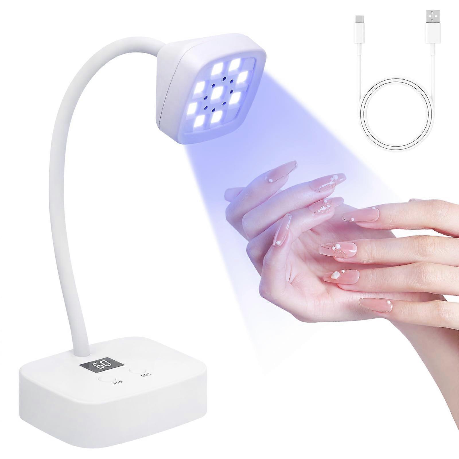 Rechargeable Fast Curing UV Nail Lamp for DIY Nail Art, 48W, Compact Design, Compatible with Gel Polish