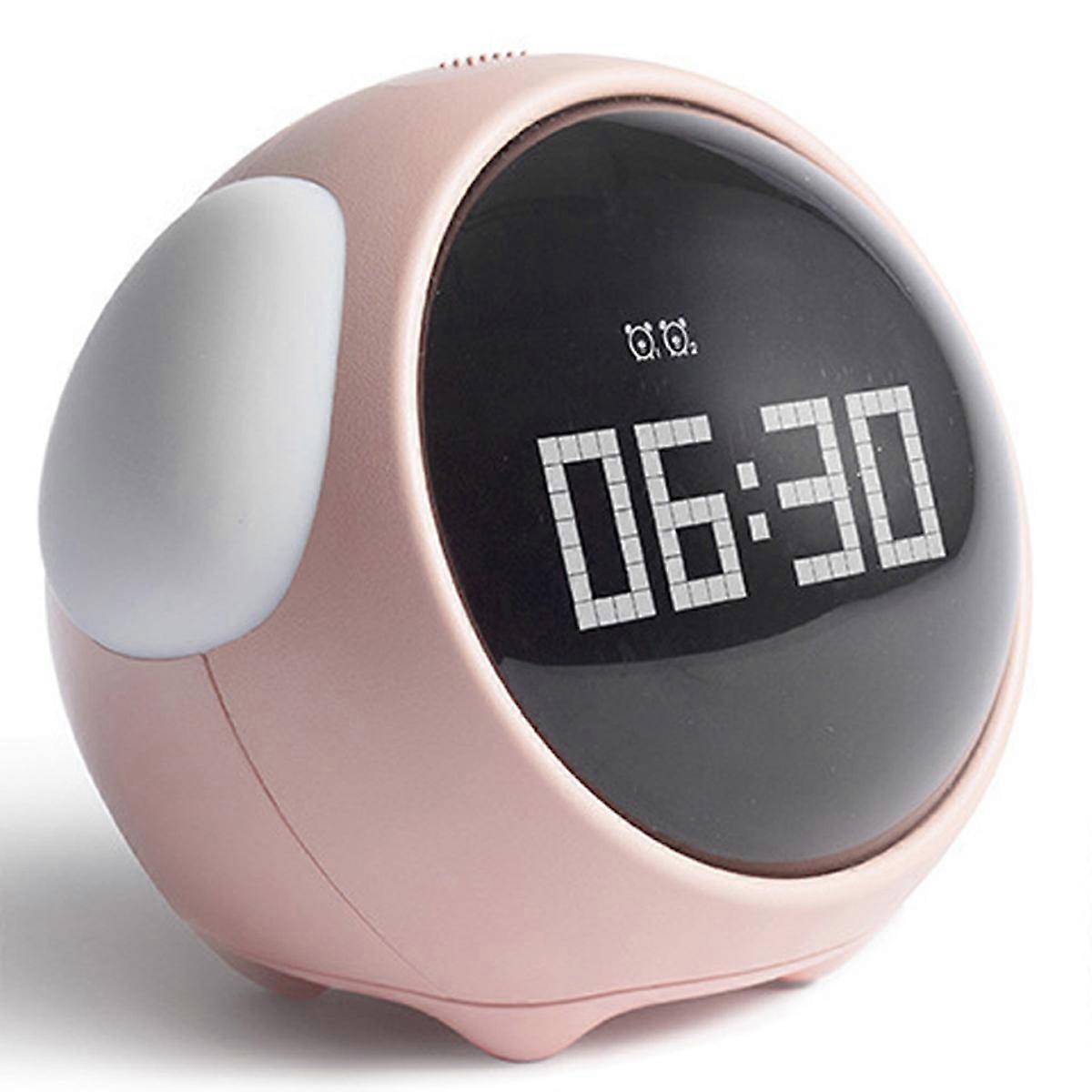 Children's alarm clock, two alarm settings, sound control, temperature detection, alarm clock, toys and gifts for boys and girls