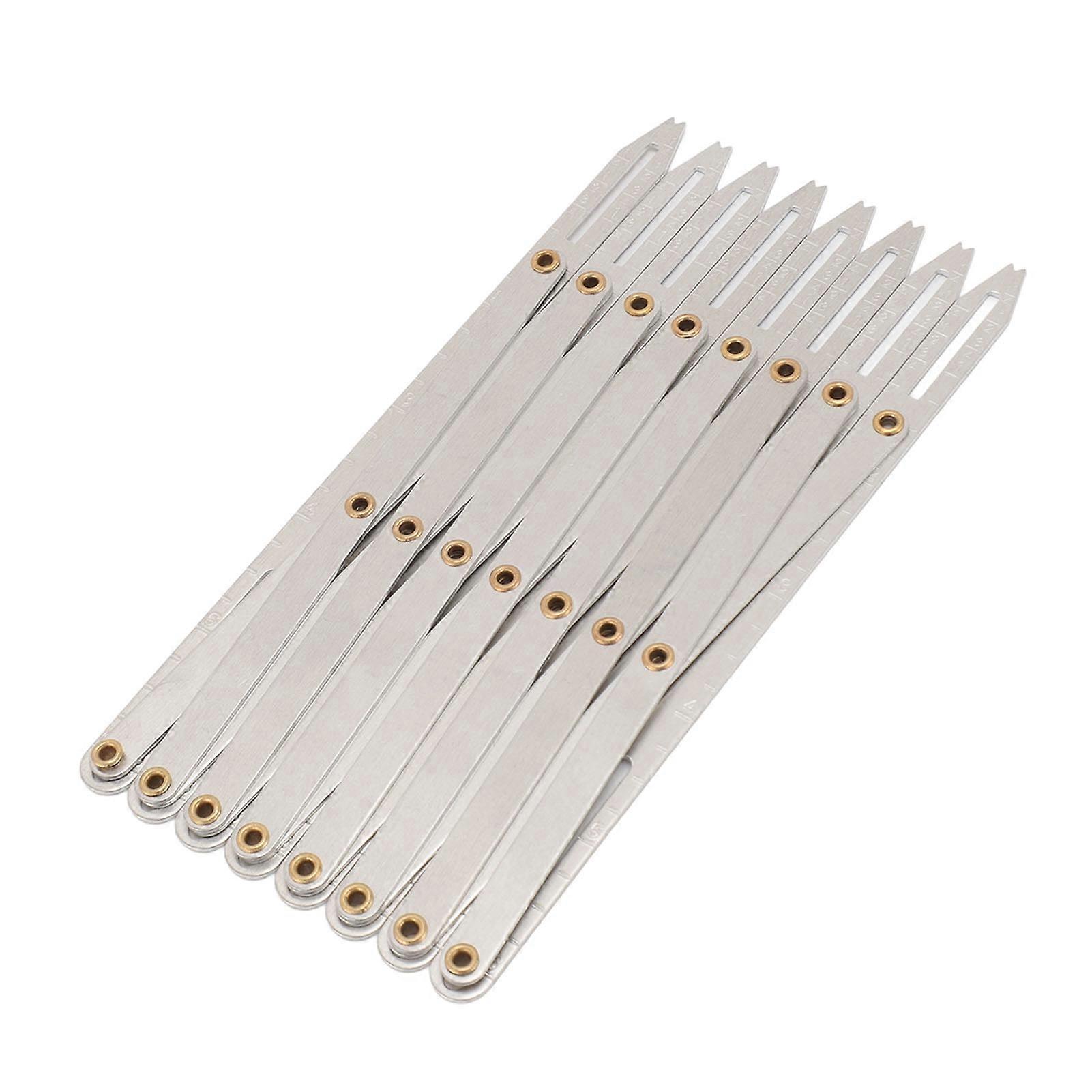 Expanding Sewing Gauge Aluminum 8 Heads Button Guide Equal Space Divider Sewing Tool for Buttons Pleats Crafts Sewing Gauge Only