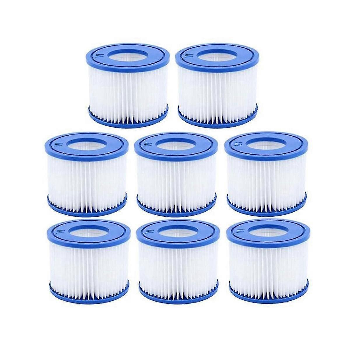 8PCS poolfilter för spafilterpump typ VI, badtunnefilter för ersättningsfilter