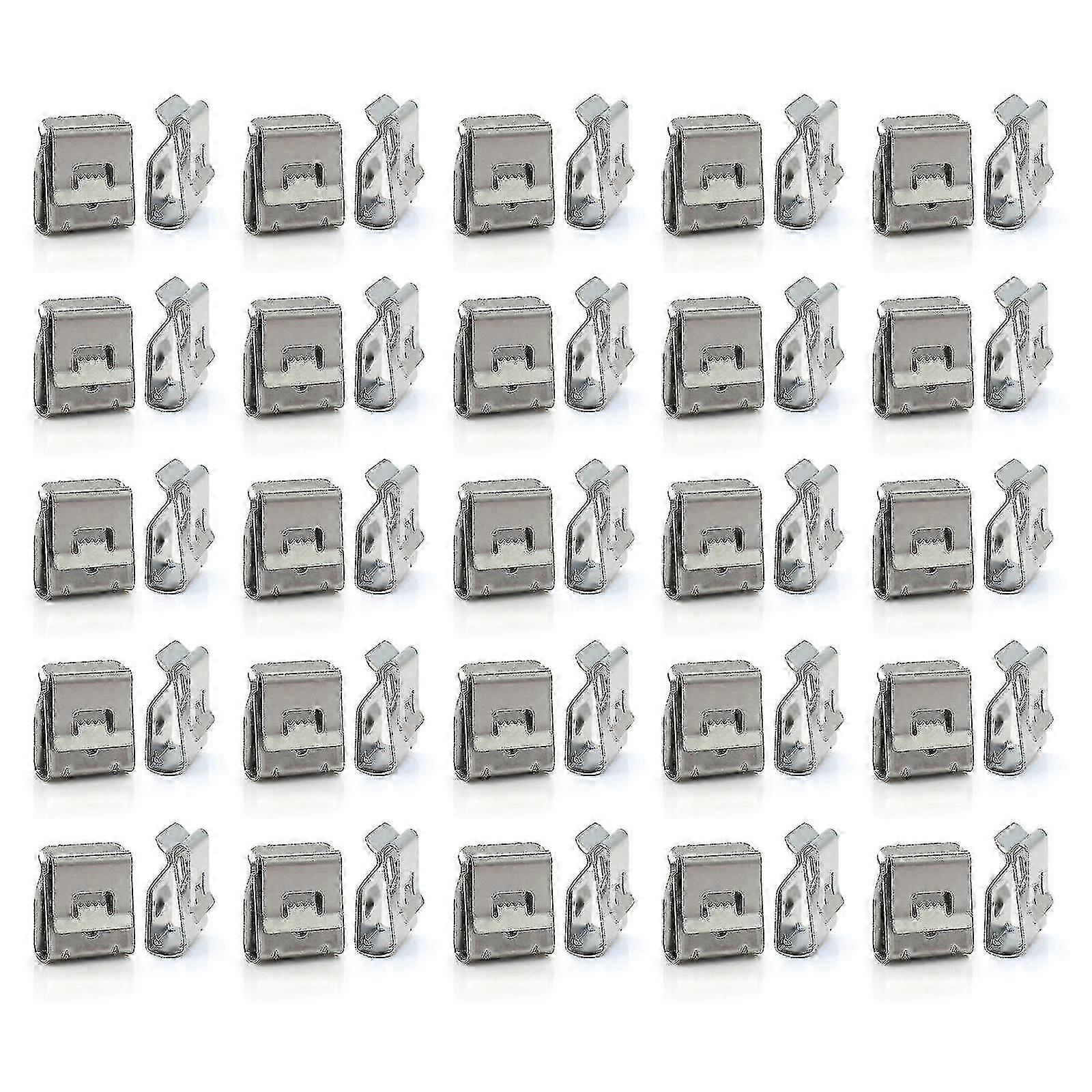 50pcs Solar Panel Cable Clips Management 2 Wire Pv Wire Clip Locking Fastener