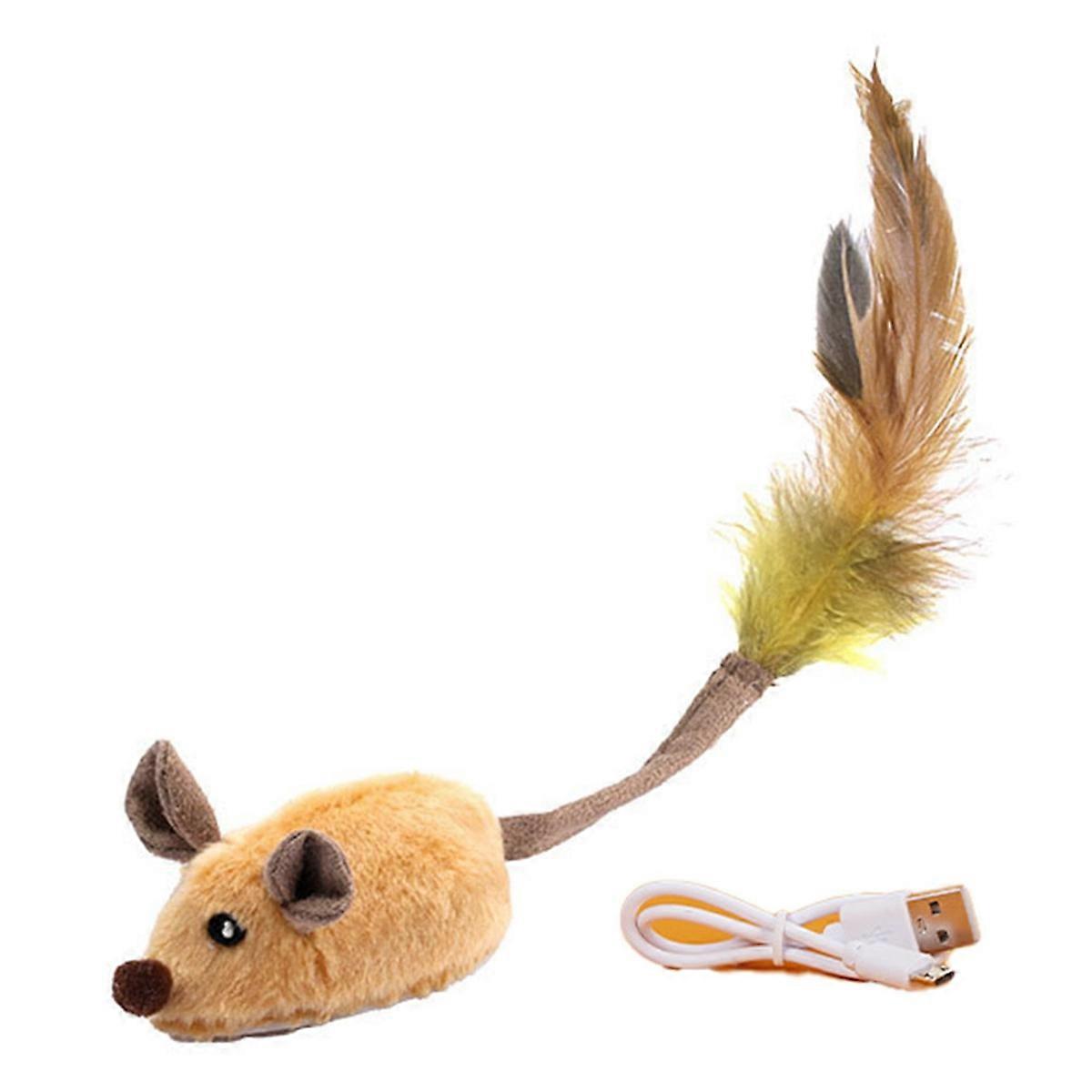 Interactive Cat Toy Mouse Moving Cat Toys Remote Control Cat Toys Mice Electronic Moving Toy Cat Se