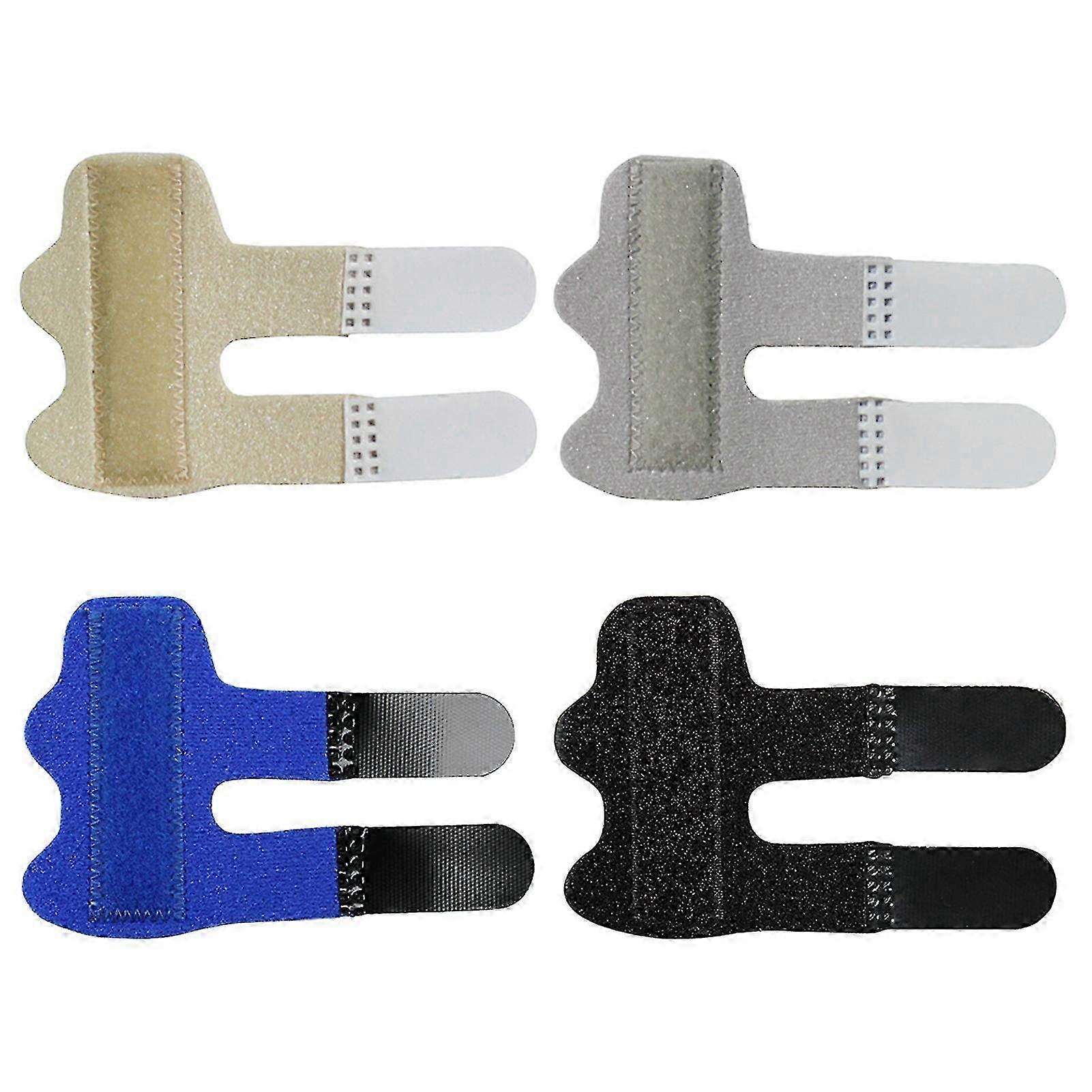 4pcs Soft Adjustable Strap Straightener Finger Splint Built In Metal Support