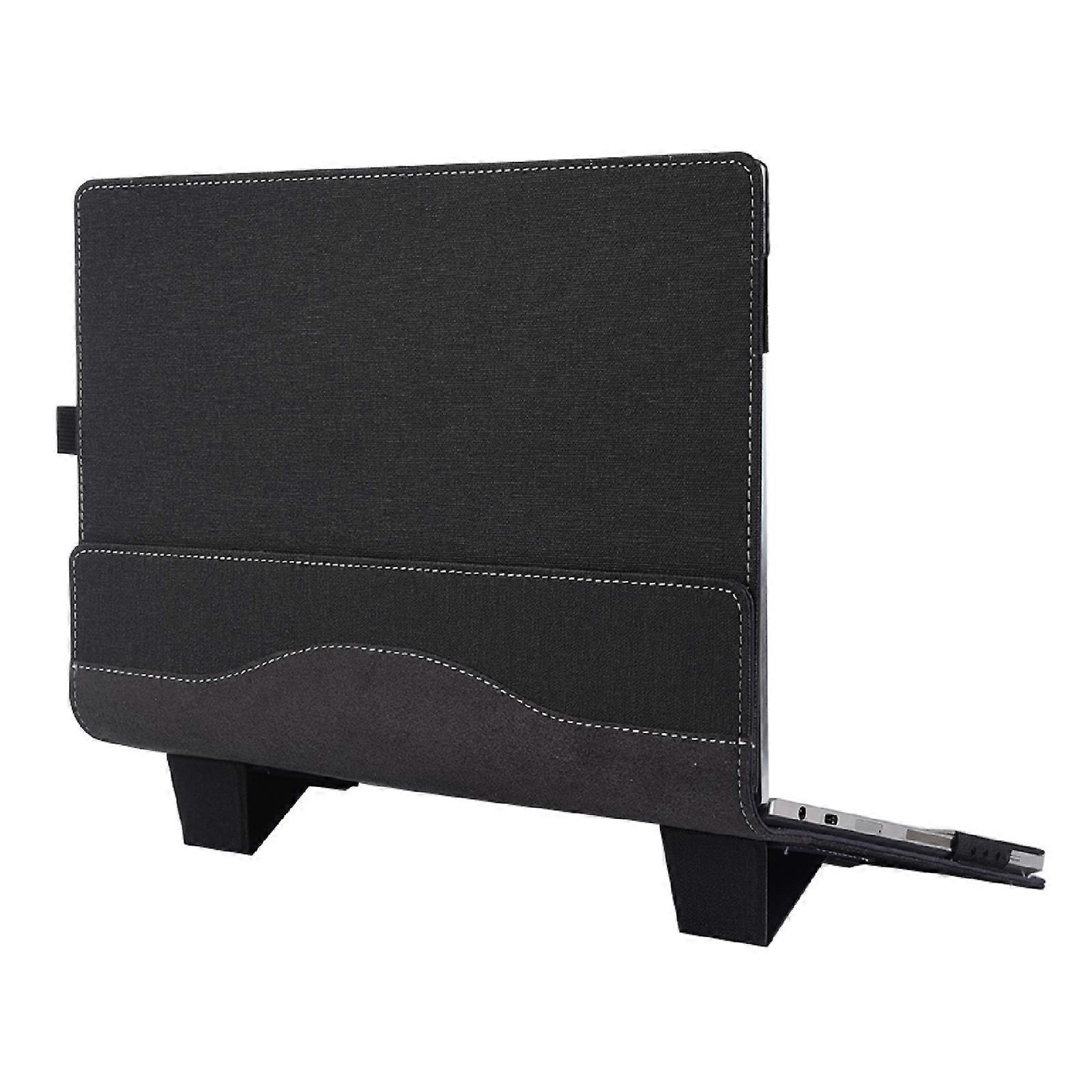 Capa protetora antiqueda de couro para laptop de 15,6 polegadas com suporte