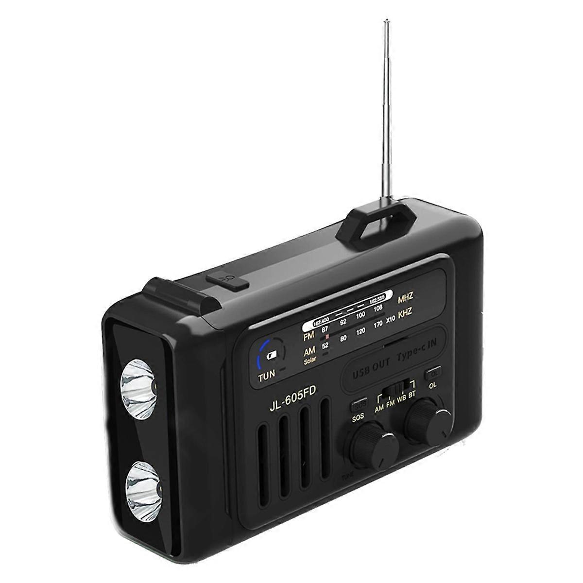 Multifunctional Solar Hand Crank Radio Portable AM/FM/NOAA Radio B