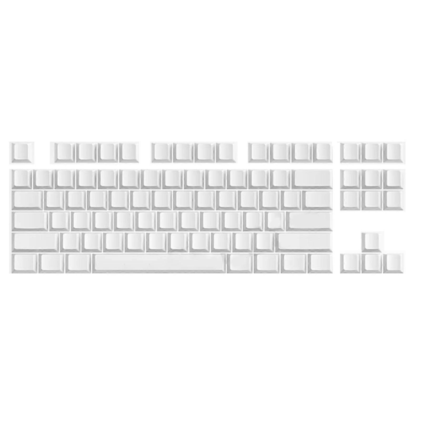 Original Profile 87Key PBT Blank Keycaps Minimalist White PBT Materials for Mechanical Keyboards Enthusiasts