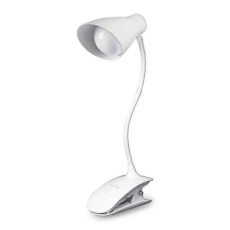 8013F Adjustable Hose Clip-on LED Table Light 3 Brightness USB Charging Reading Lamp