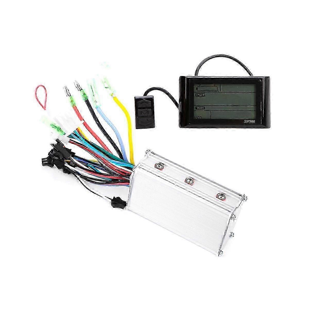 24V/36V/48V 350W 18A Ebike Dual Mode Controller and SW900 Ebike Display for /Electric Bike Bicycle