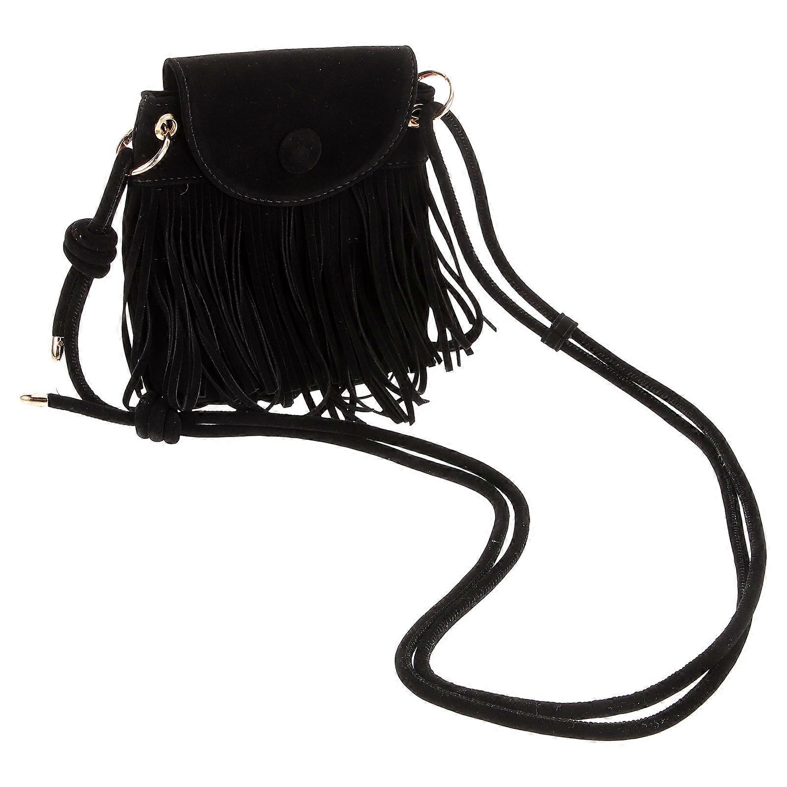 Here's a polished and professional product description based on your input:
**Vintage Tassel Crossbody Bag for Women – Boho Fringe Shoulder