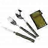 Portable Mini Tableware Set outdoor Tool Folding Cutlery Set with Spoon Fork Knives for Camping