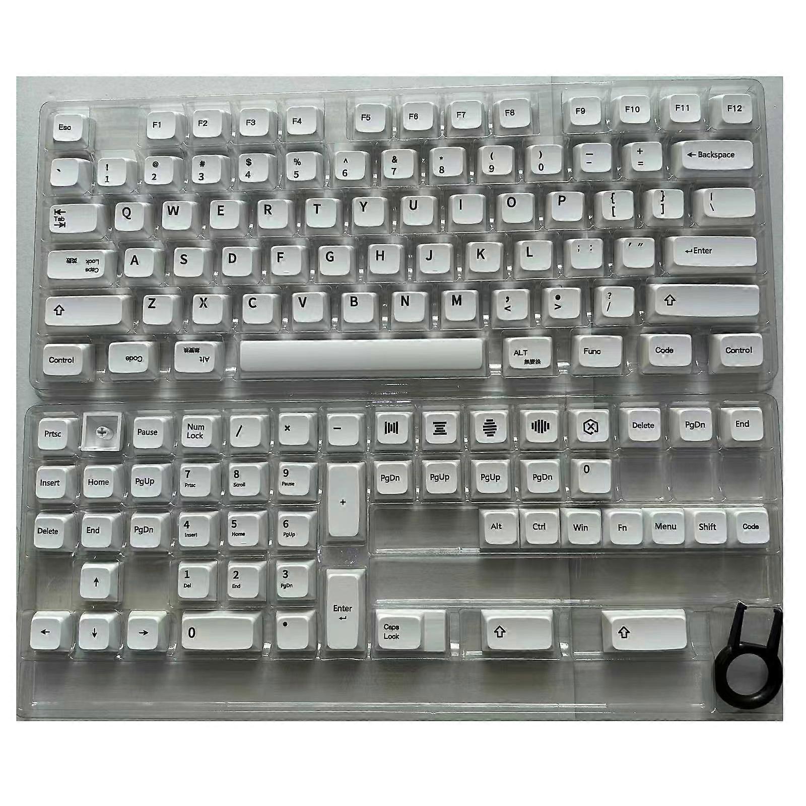 PBT Keycaps 135Keys Minimalist White Japanese Keycap Sublimations XDA Profile Keycap For 61/87/104/108 Layouts