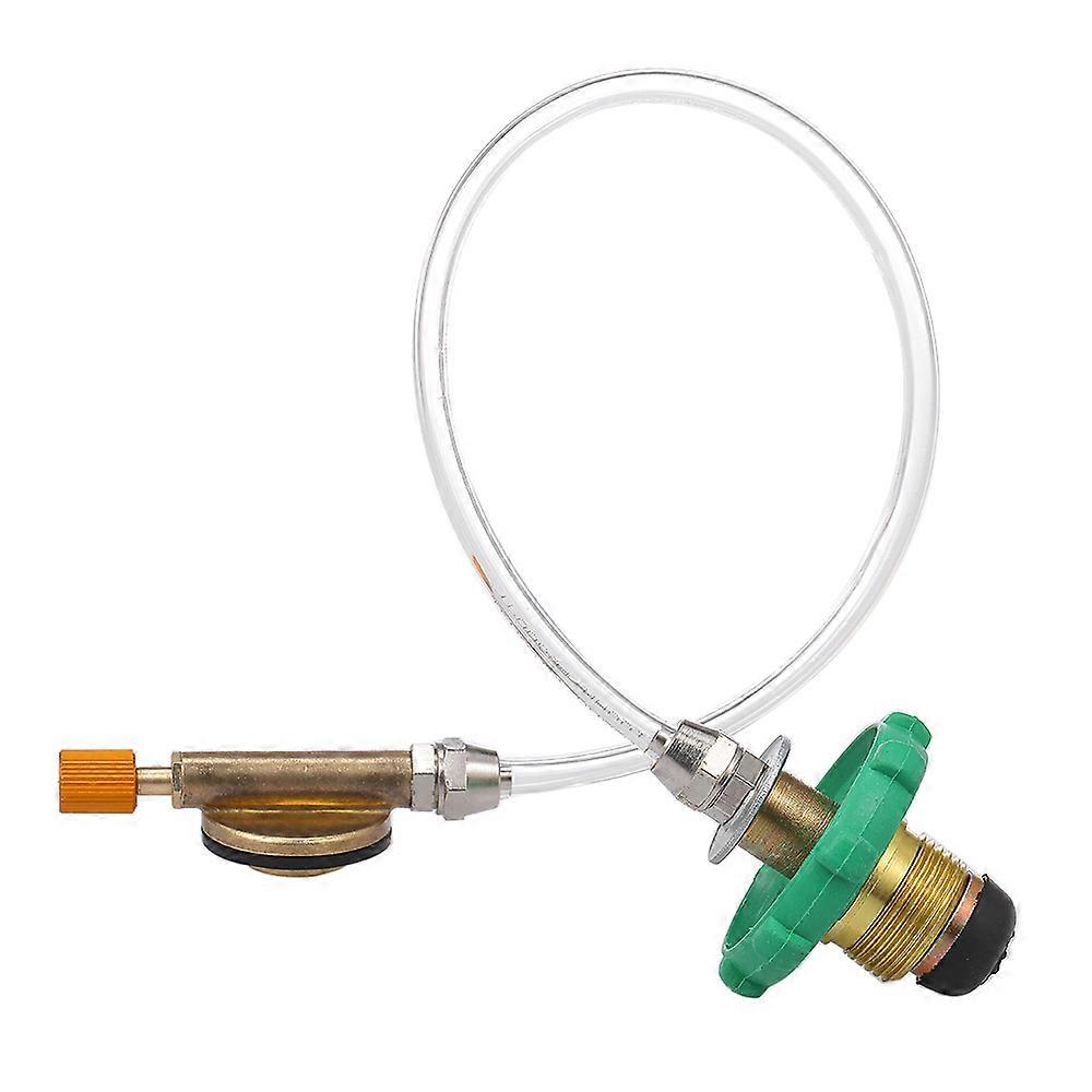 Camping Stove Propane Refill Adapter with Control Valve 31.5cm Pipe
