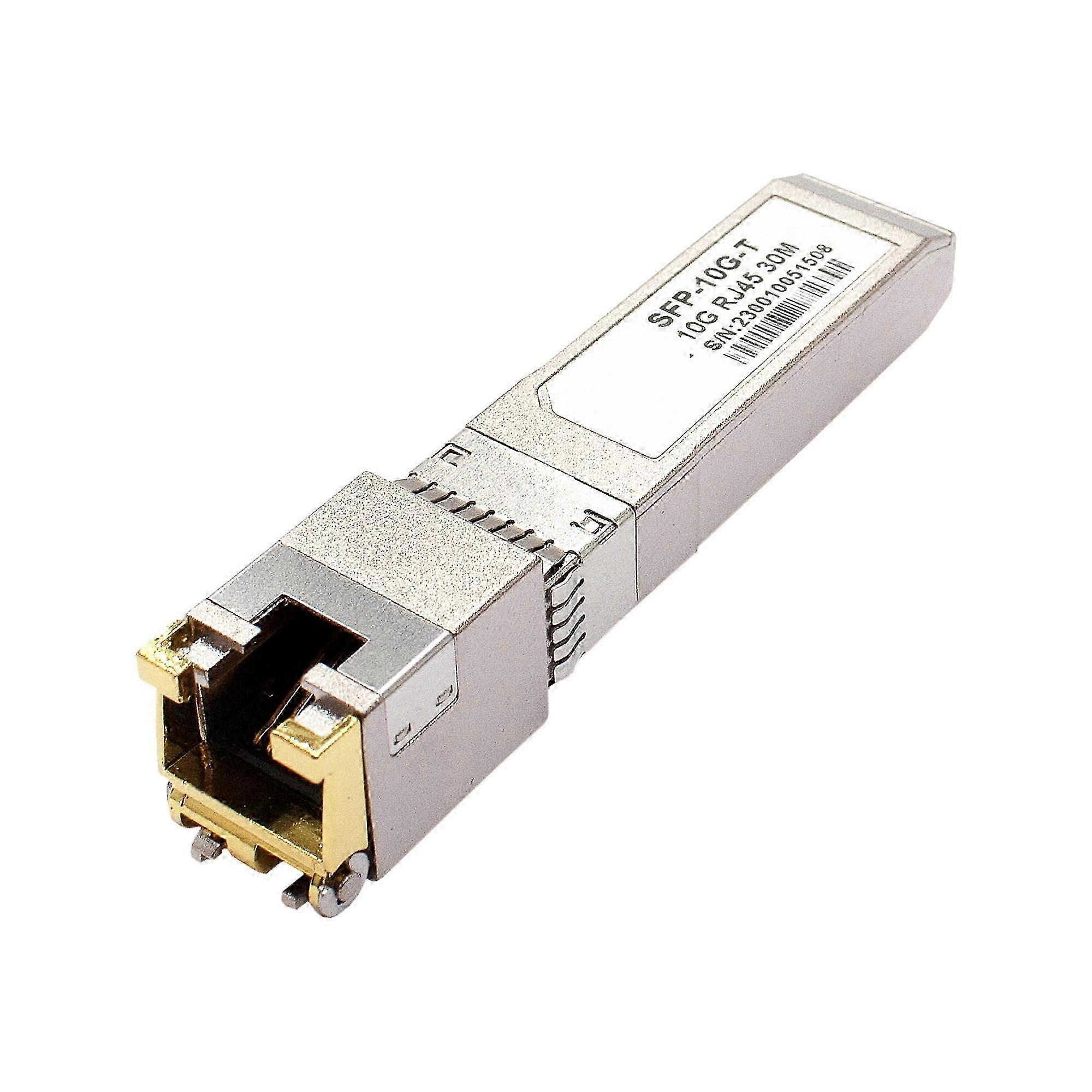 2025 Glasfaser-Transceiver-Modul, 10GBaseT SFP auf RJ45-Transceiver, 10Gbe SFP Kupfer-Ethernet-CAT6a-Modul, bis zu 80 M (1 Stück, 30 M)