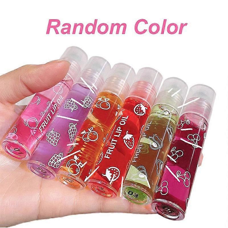 Random color 1 piece (A) $ Roll-on lip oil moisturizing lip balm liquid hydrating roller lip oil colorless transparent fruit avocado lip oil