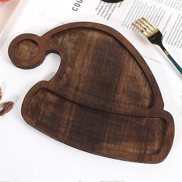 عيد الميلاد قبعة صينية الغذاء وجبة خفيفة الحلوى خشبية تقديم صينية لوحة حزب ديكور