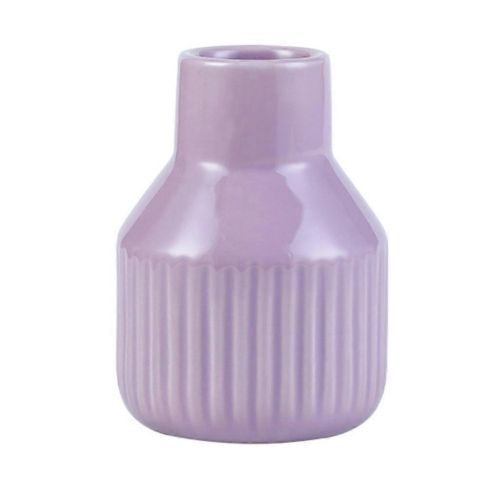 Elegant Ceramic Flower Vase Purple Decor Creative Design Premium Quality Smooth Curves for Floral Arrangements Home Office Dining Table