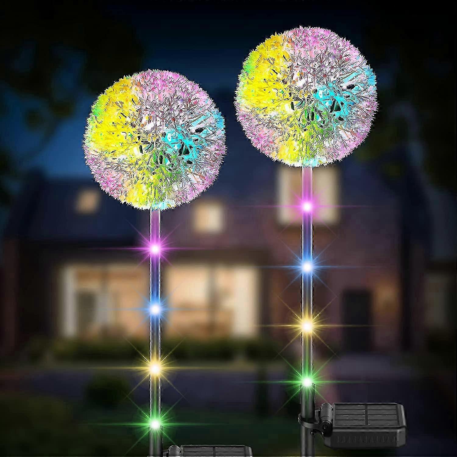 2 Pack 36 LED Solar Garden Lights Outdoor Waterproof