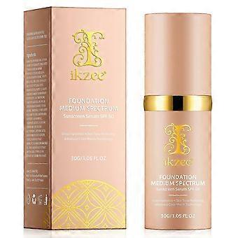 Fond de teint 4 en 1 avec SPF 50+, Fond de teint hydratant à changement de couleur longue tenue et imperméable, Spectre moyen pour la gym, le sport, la danse 3 pièces