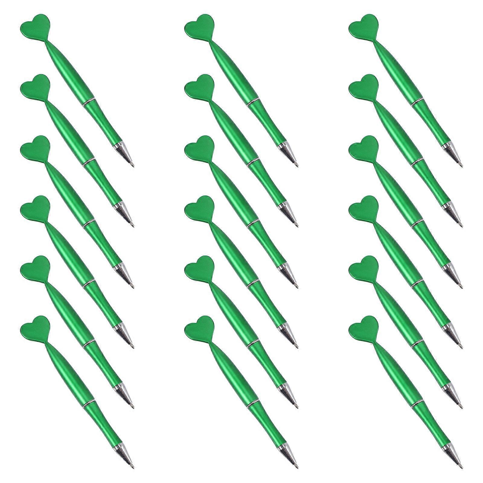 Creative Pen Writing Stationery For Office Use Students Green 14X2.6CM Ergonomic Design 18Pcs