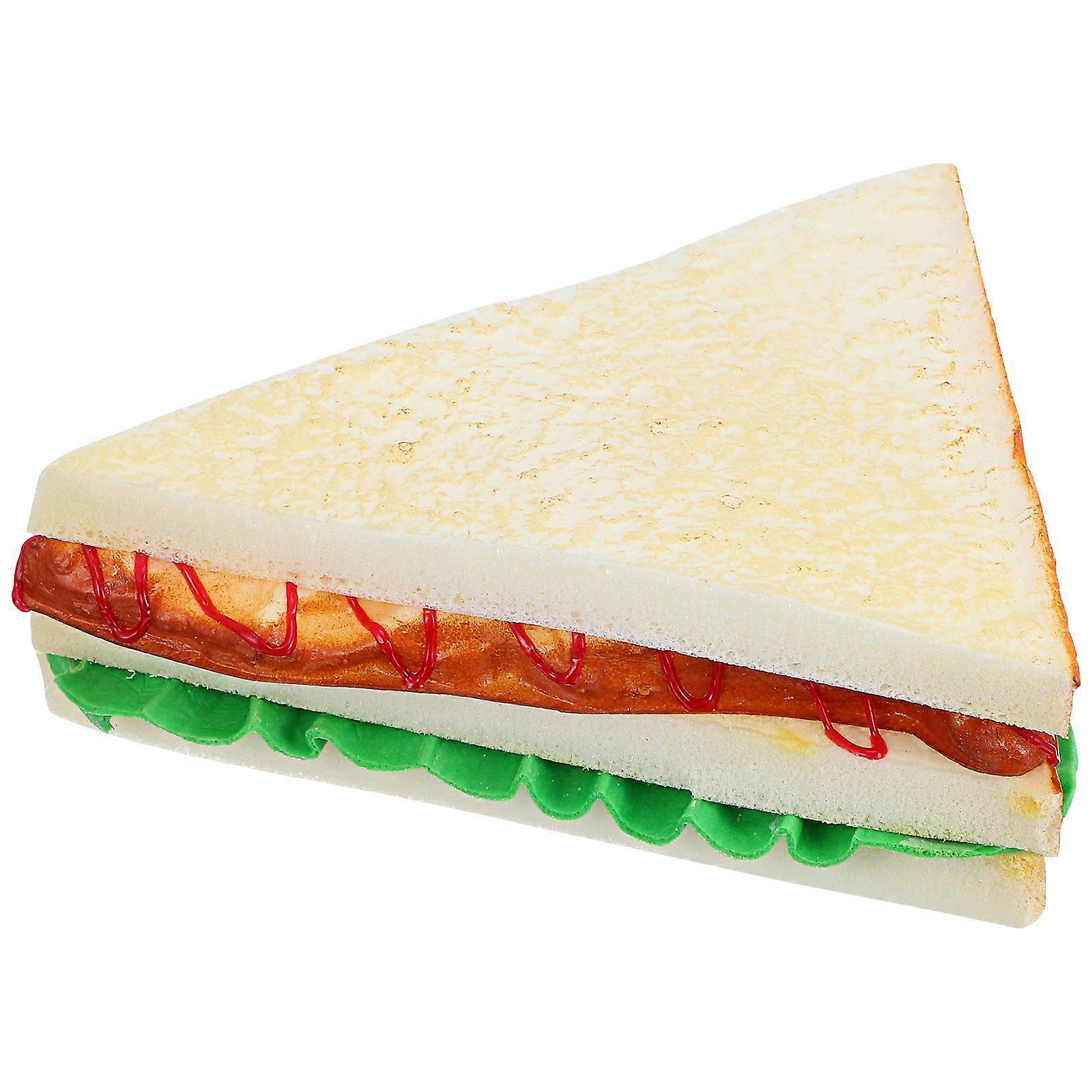 Fake Bread Props Window Display For Bakery Display 16.00X12.00X4.70CM Green Pu 1Set