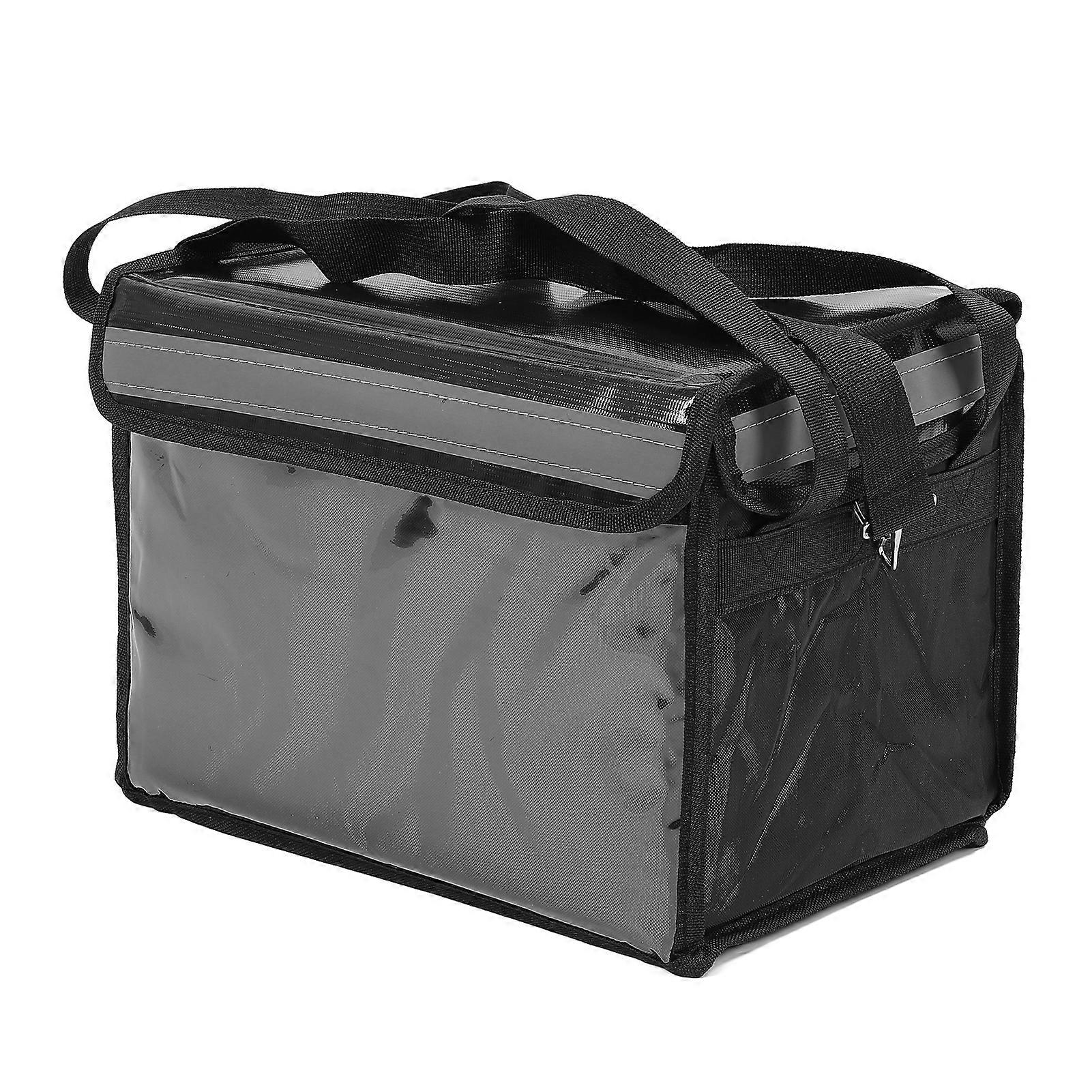 Insulated 32L Food Delivery Bag with Shoulder Strap & Reflective Strip