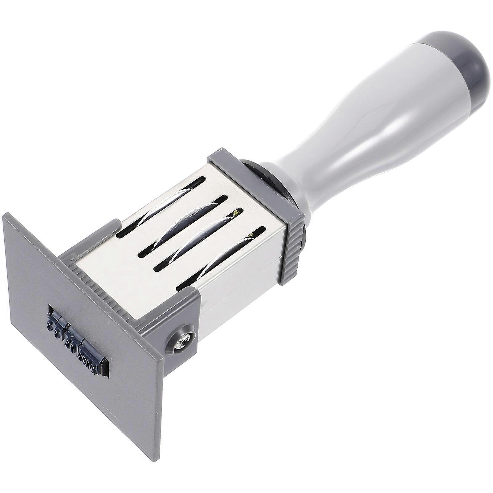 Date And Number Stamp Handheld Date Stamper School Use Diy Roller Knob 1Set