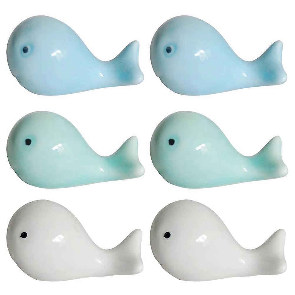 Chopsticks Rest Ceramic Fish Shape Prevent Rolling Tableware Accessory Home Use 6Pcs