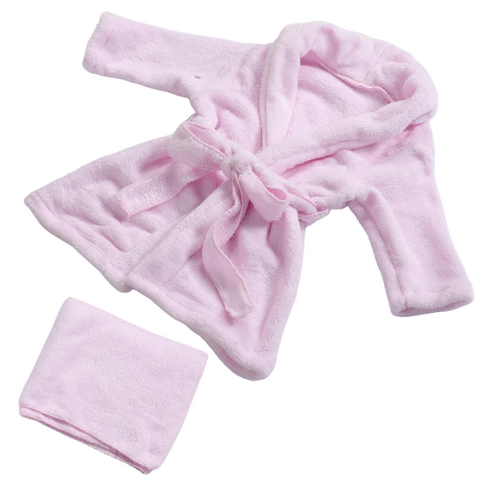 Fleece Bathrobe Set with Headscarf – Soft Warm Unisex Robe for Bath & Sleep